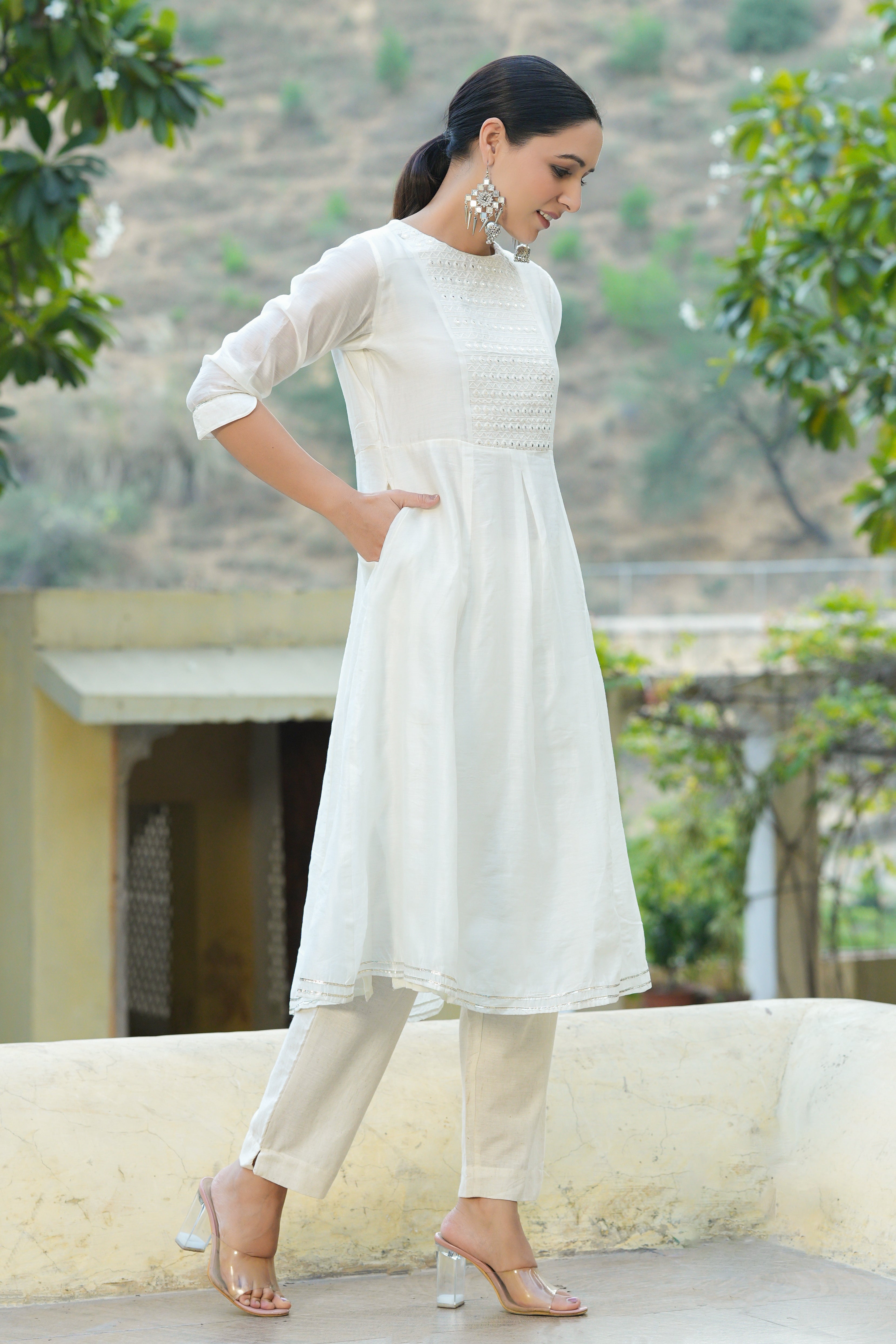 Buy Stylish White Silk Kurti Collection At Best Prices Online